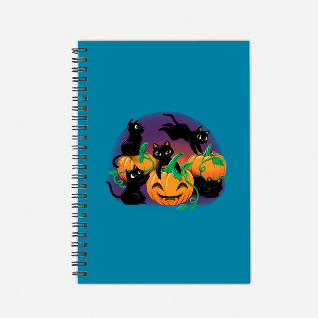 Hello Cat Halloween-none dot grid notebook-tobefonseca