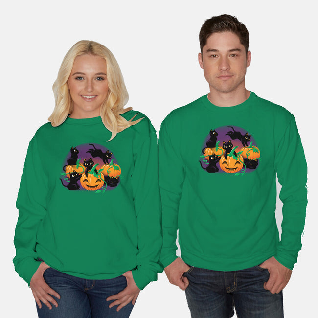 Hello Cat Halloween-unisex crew neck sweatshirt-tobefonseca