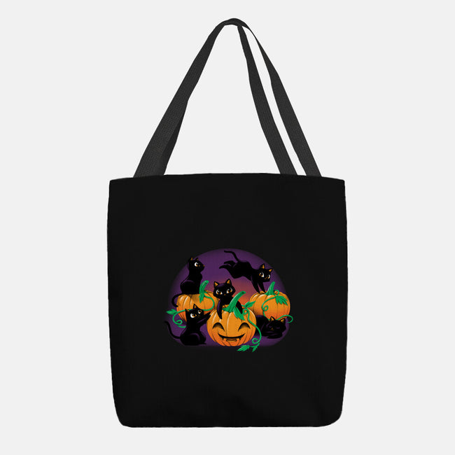 Hello Cat Halloween-none basic tote-tobefonseca