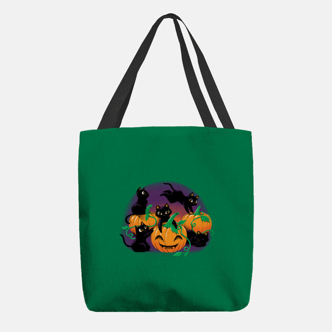 Hello Cat Halloween-none basic tote-tobefonseca