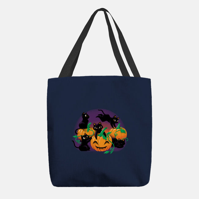 Hello Cat Halloween-none basic tote-tobefonseca