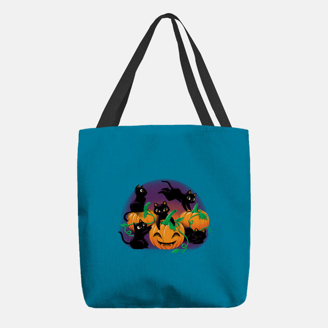 Hello Cat Halloween-none basic tote-tobefonseca