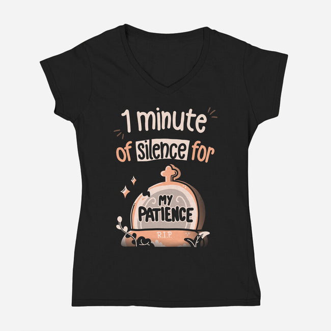 RIP Patience-womens v-neck tee-Mushita