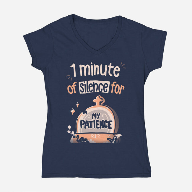 RIP Patience-womens v-neck tee-Mushita