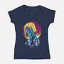 Nobara Landscape-womens v-neck tee-dandingeroz