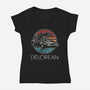 Vintage Time Machine-womens v-neck tee-fanfreak1