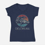 Vintage Time Machine-womens v-neck tee-fanfreak1
