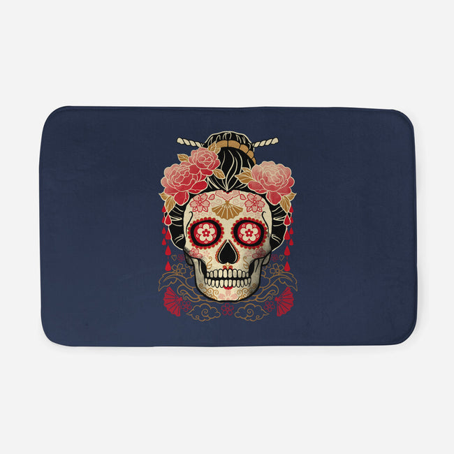 Geisha Calavera-none memory foam bath mat-NemiMakeit