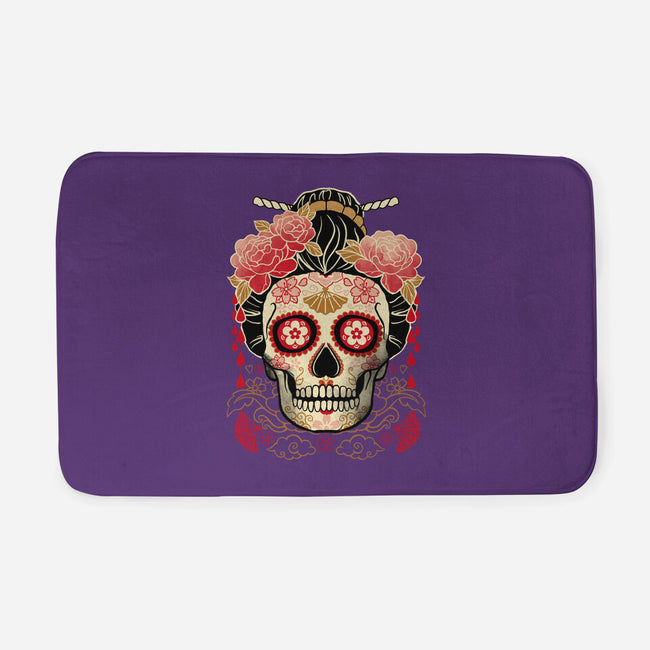 Geisha Calavera-none memory foam bath mat-NemiMakeit