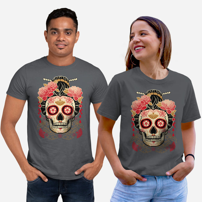 Geisha Calavera-unisex basic tee-NemiMakeit