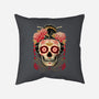 Geisha Calavera-none removable cover throw pillow-NemiMakeit