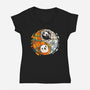 Halloween Duo-womens v-neck tee-Vallina84