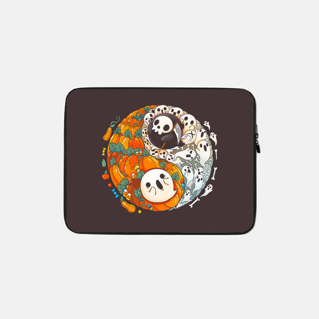 Halloween Duo-none zippered laptop sleeve-Vallina84
