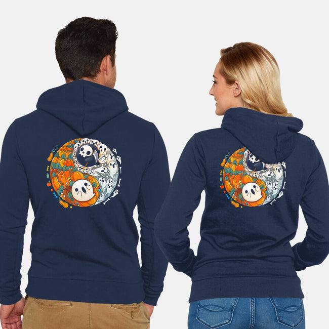 Halloween Duo-unisex zip-up sweatshirt-Vallina84