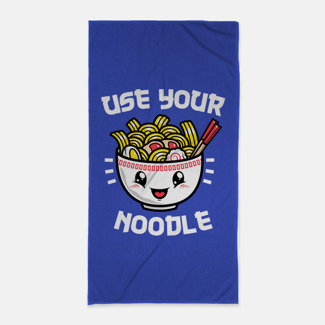 Use Your Noodle-none beach towel-krisren28