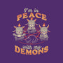 In Peace With My Demons-none removable cover throw pillow-eduely