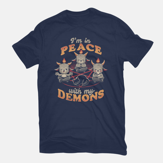 In Peace With My Demons-womens fitted tee-eduely