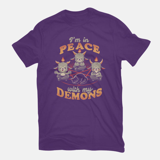 In Peace With My Demons-womens basic tee-eduely