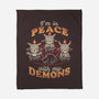 In Peace With My Demons-none fleece blanket-eduely