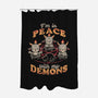In Peace With My Demons-none polyester shower curtain-eduely