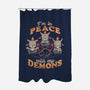 In Peace With My Demons-none polyester shower curtain-eduely