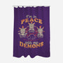 In Peace With My Demons-none polyester shower curtain-eduely