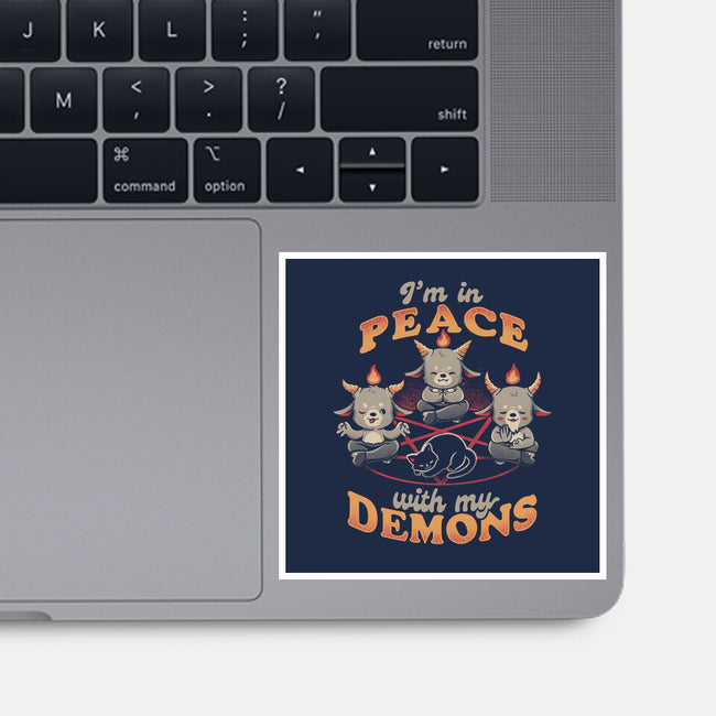 In Peace With My Demons-none glossy sticker-eduely