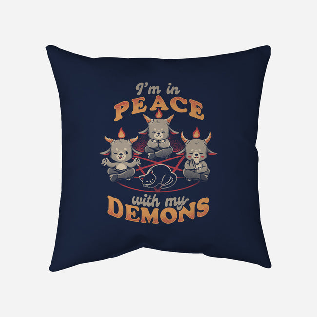 In Peace With My Demons-none removable cover w insert throw pillow-eduely