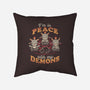 In Peace With My Demons-none removable cover throw pillow-eduely