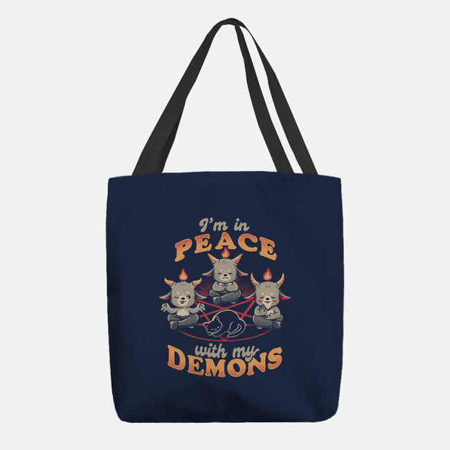 In Peace With My Demons-none basic tote-eduely