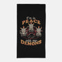 In Peace With My Demons-none beach towel-eduely