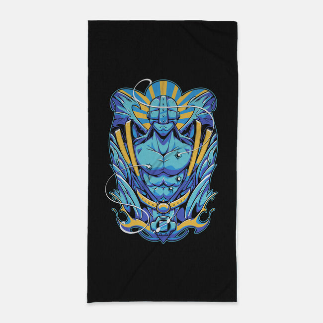 Angemon-none beach towel-Kabuto Studio