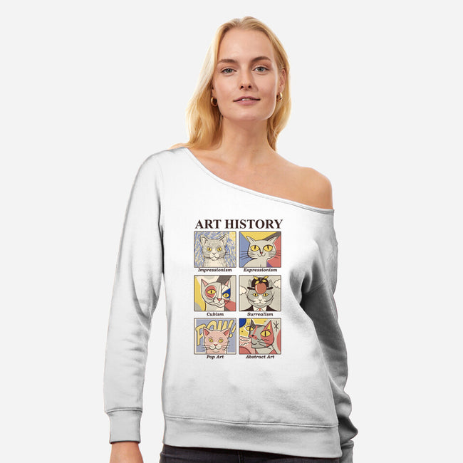 Art History-womens off shoulder sweatshirt-Thiago Correa