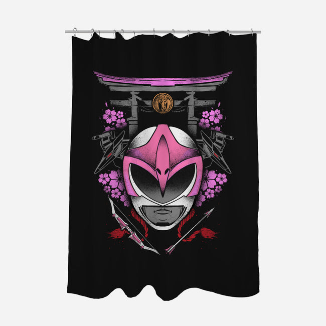 Pink Power-none polyester shower curtain-RamenBoy