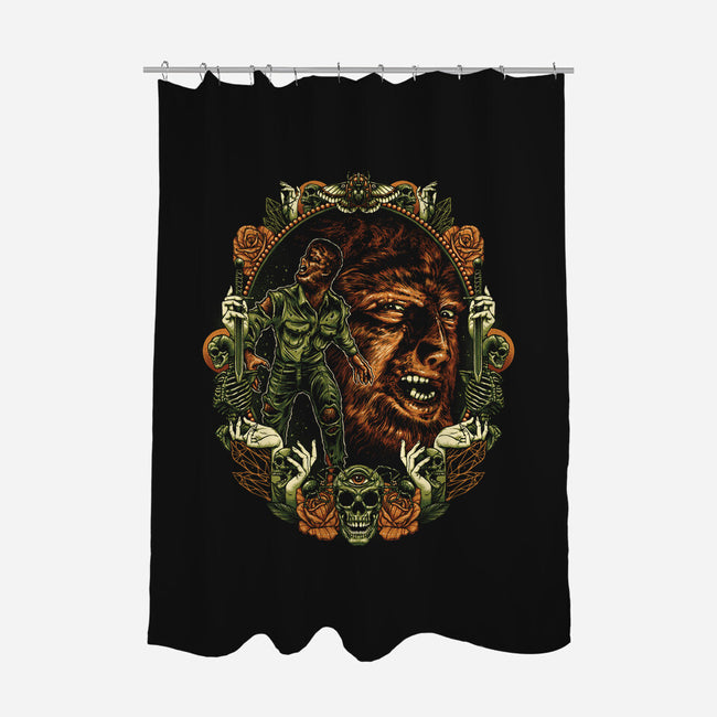 Curse Of The Full Moon-none polyester shower curtain-glitchygorilla