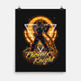 Retro Phoenix Knight-none matte poster-Olipop