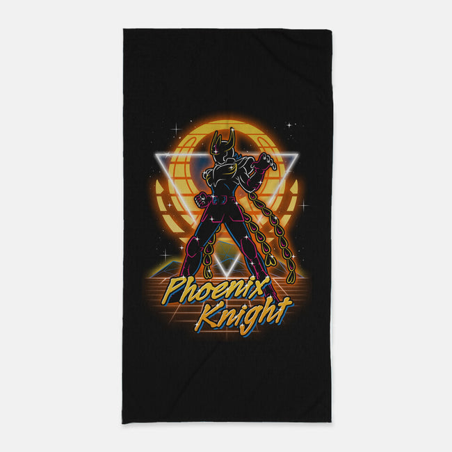 Retro Phoenix Knight-none beach towel-Olipop