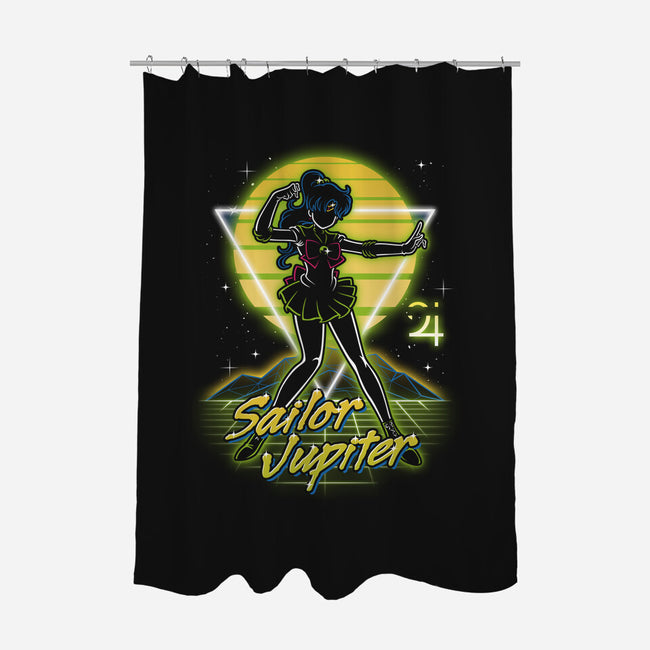 Retro Jupiter Guardian-none polyester shower curtain-Olipop