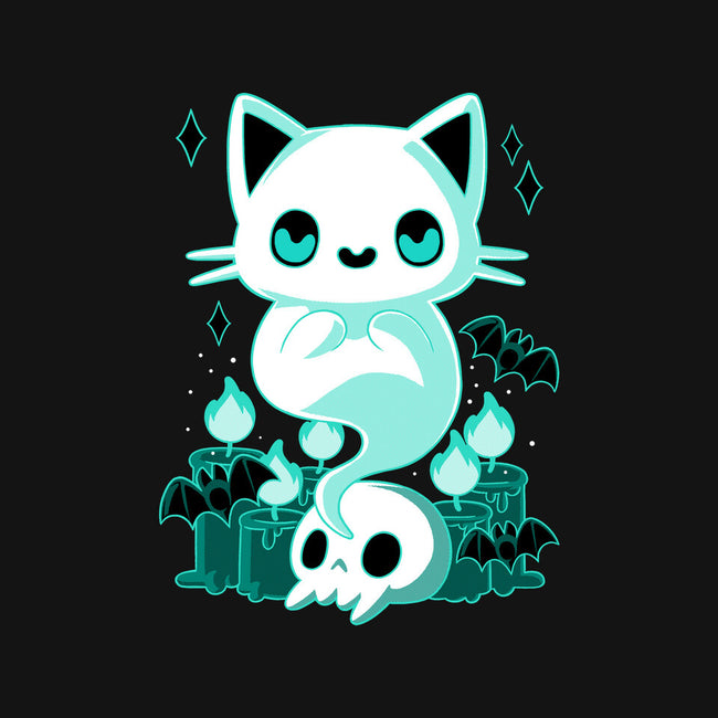 Ghost Cat-none polyester shower curtain-xMorfina