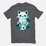 Ghost Cat-womens fitted tee-xMorfina