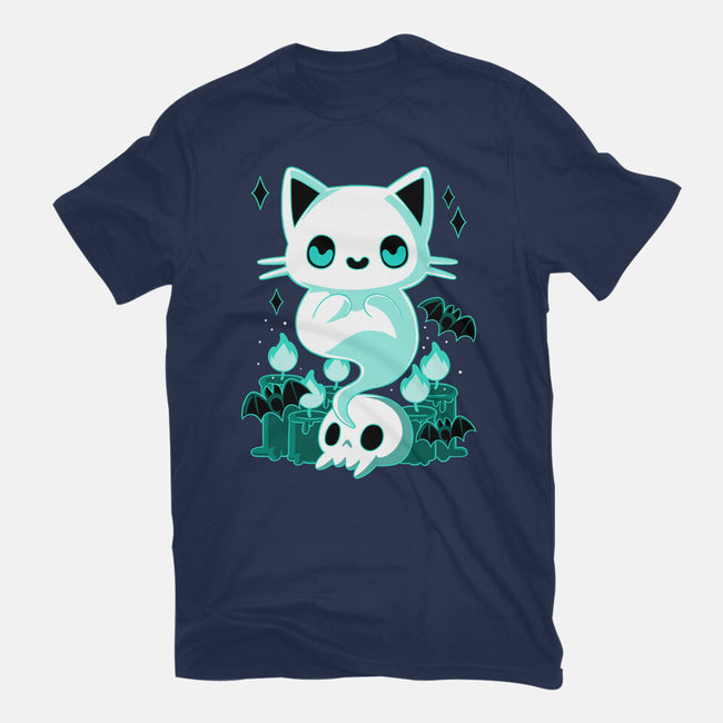Ghost Cat-womens basic tee-xMorfina