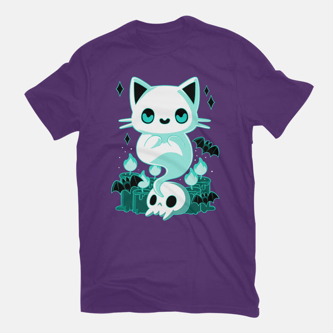 Ghost Cat-womens basic tee-xMorfina