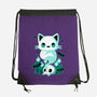 Ghost Cat-none drawstring bag-xMorfina