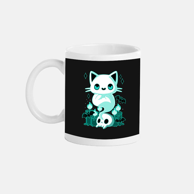 Ghost Cat-none glossy mug-xMorfina