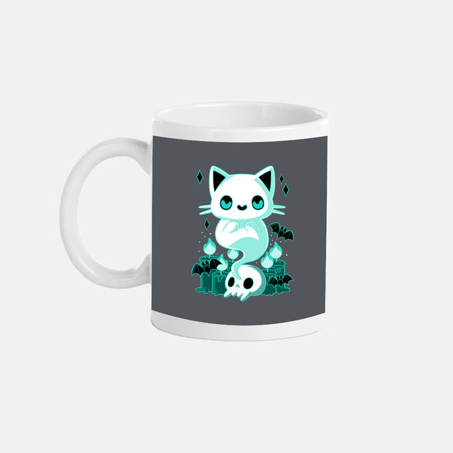 Ghost Cat-none glossy mug-xMorfina