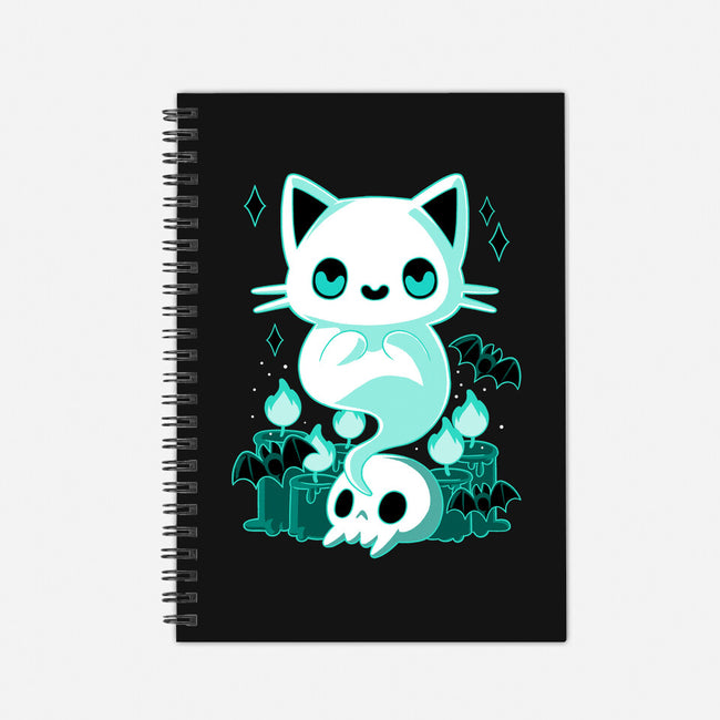 Ghost Cat-none dot grid notebook-xMorfina
