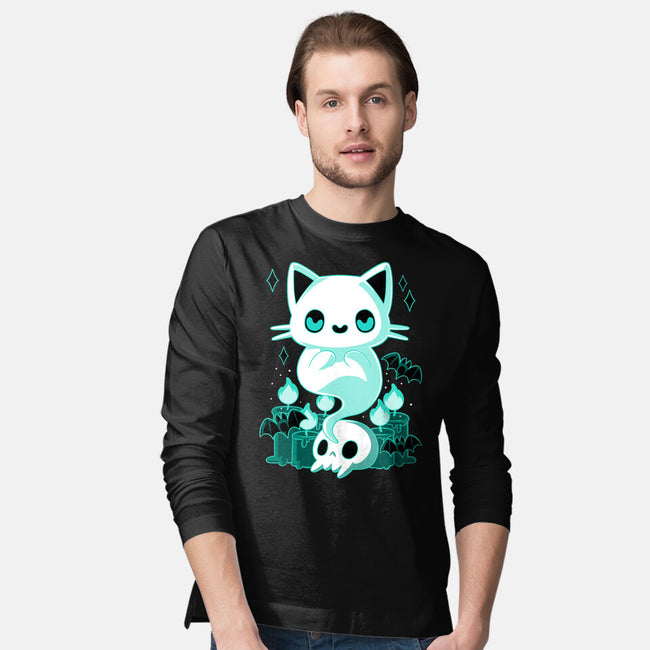 Ghost Cat-mens long sleeved tee-xMorfina