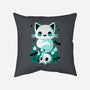 Ghost Cat-none removable cover w insert throw pillow-xMorfina