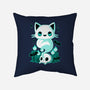 Ghost Cat-none removable cover w insert throw pillow-xMorfina