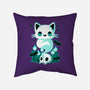 Ghost Cat-none removable cover w insert throw pillow-xMorfina